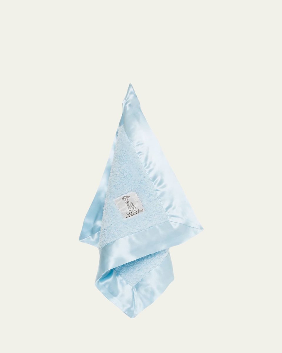 Chenille Solid Plush Baby Blanket w/ Satin Border